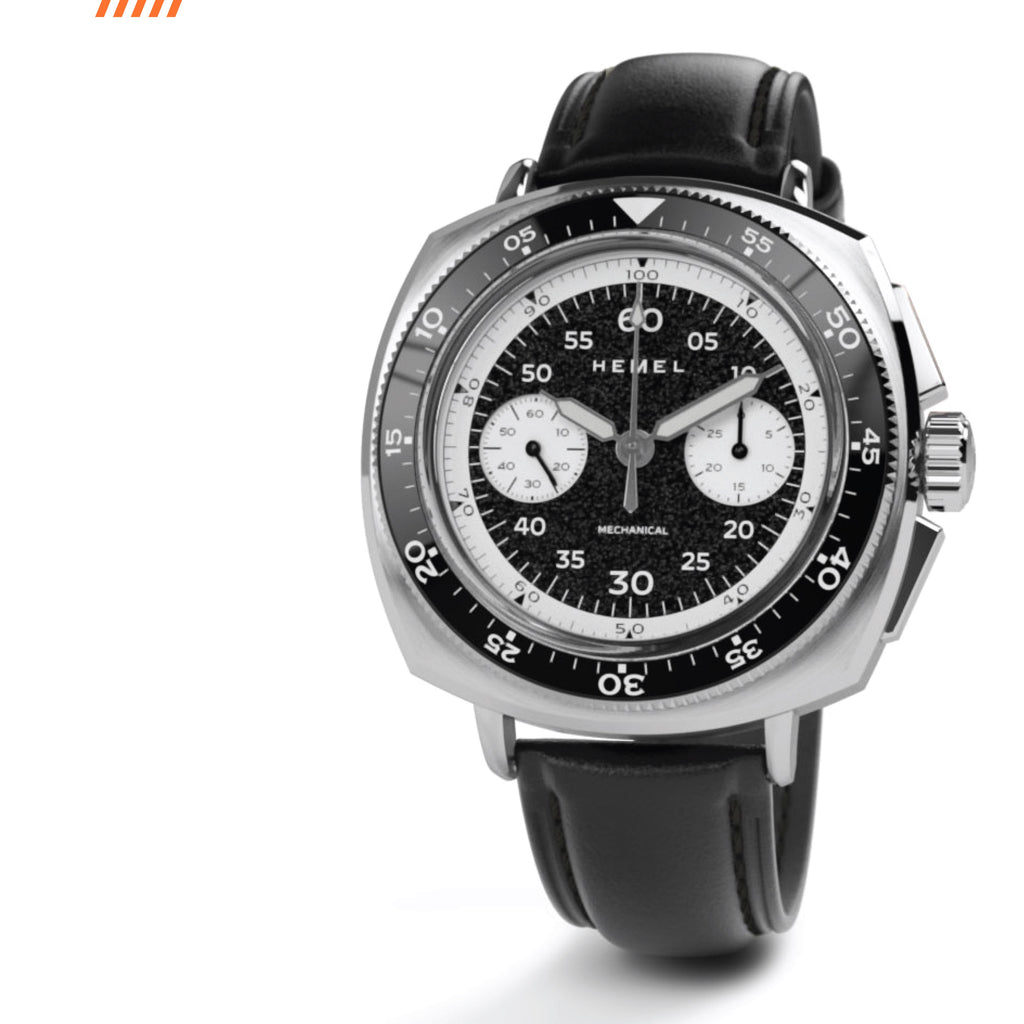 Hemel Sky Racer hand-wound panda chronograph