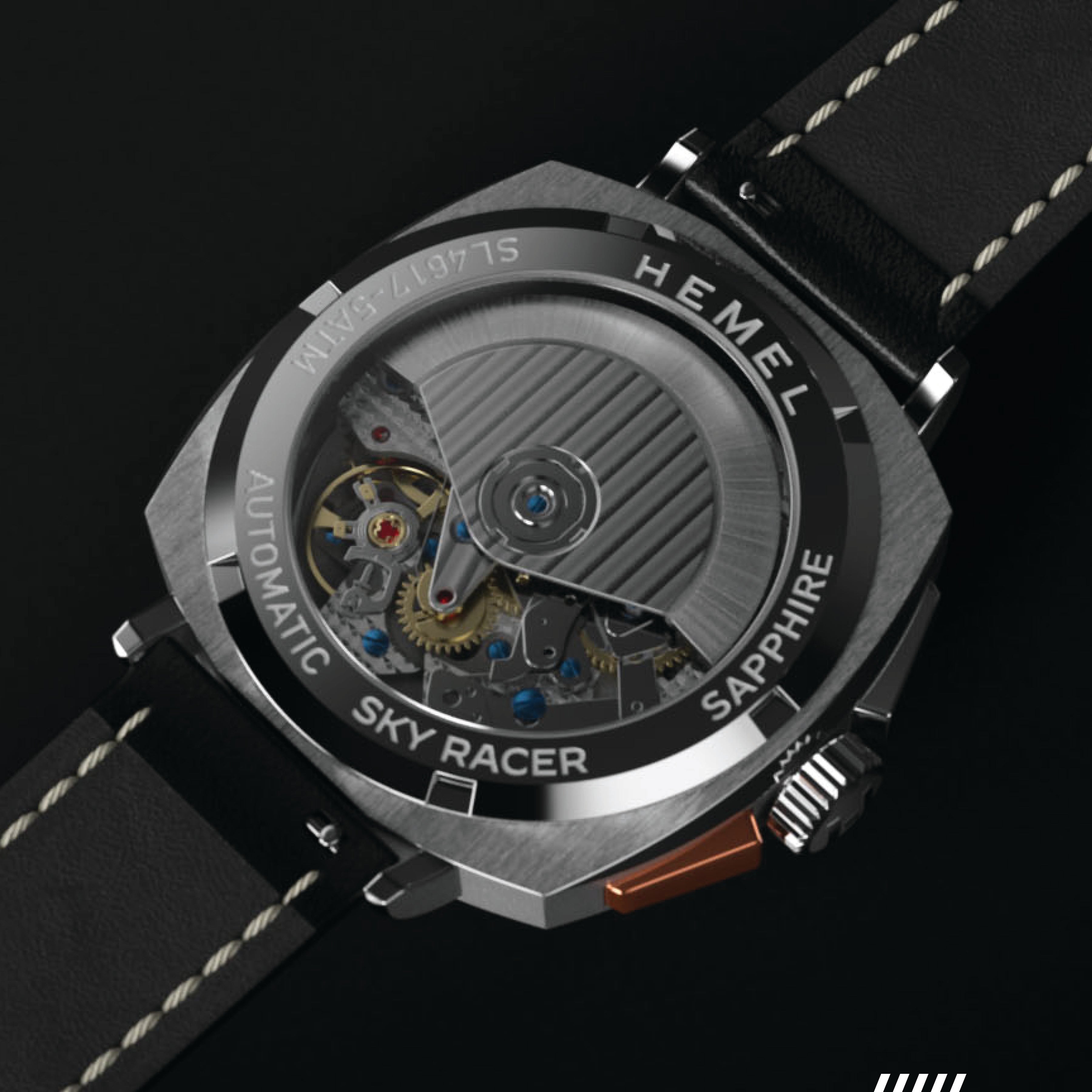 Hemel Sky Racer Automatic — 43mm Panda Chronograph (SL4617)