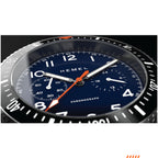 Hemel HFT20 Pilot Chronograph — 42mm Mecaquartz, Navy Dial