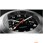 Hemel HFT20 Pilot Chronograph — 42mm Mecaquartz, Black Dial