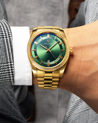 Paul Rich Legacy Gold Green — 40mm Crystal-Set Quartz Watch
