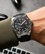 Paul Rich Aquacarbon Pro Midnight Silver Sunburst — 43mm Dive Watch