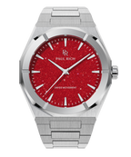 Paul Rich Star Dust II Silver Red — 43mm Automatic or Quartz Dress Watch