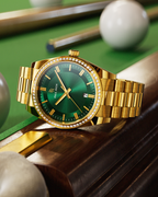 Paul Rich Legacy Gold Green — 40mm Crystal-Set Quartz Watch