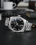 Paul Rich Legacy Silver Black — 40mm Crystal-Set Quartz Watch