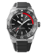 Paul Rich Aquacarbon Pro Midnight Silver - Sunburst — 42mm Automatic or Quartz Dive Watch