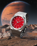 Paul Rich Star Dust II Silver Red — 43mm Quartz Dress Watch