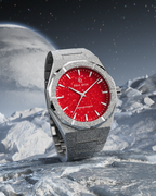 Paul Rich Frosted Star Dust II Silver Red — 43mm Automatic or Quartz Dress Watch