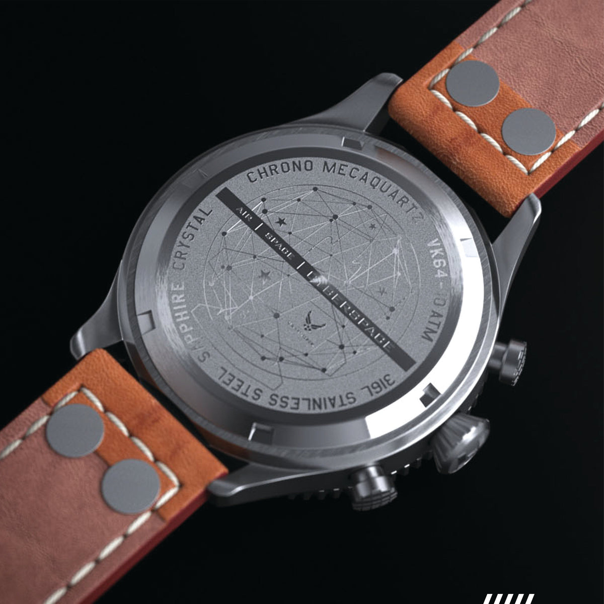 Hemel HFT20 USAF Special Edition — 42mm Mecaquartz Pilot Chronograph