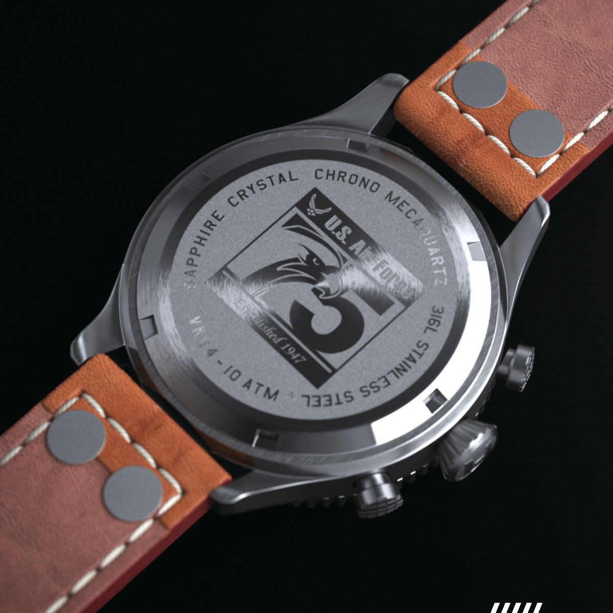 Hemel HFT20 USAF Special Edition — 42mm Mecaquartz Pilot Chronograph