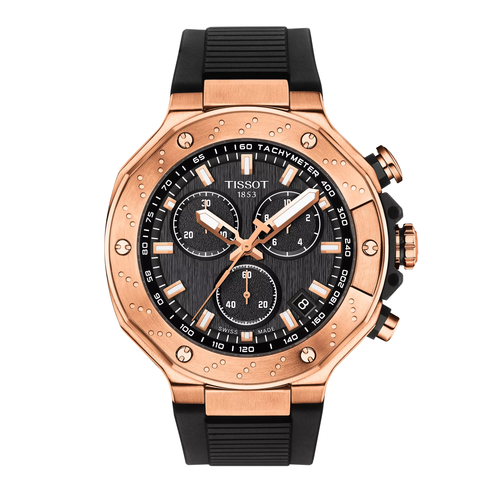 Tissot T-Race Chronograph rose gold PVD black dial T141.417.37.051.00