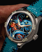 Ocean Crawler Crawler One - Ceramic Enamel - Kraken's Wrath — 41mm Automatic Dive Watch