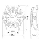 Ocean Crawler Dream Diver 2025 - Coastal Frost White — 41mm Automatic Dive Watch