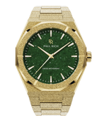 Paul Rich Frosted Star Dust II Gold Green — 43mm Automatic or Quartz Dress Watch