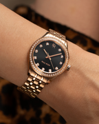 Paul Rich Crystelle Rose Gold Black — 32mm Quartz Watch