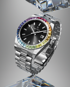 Paul Rich Rainbow Legacy Silver (Limited) — 40mm Crystal-Set Quartz Watch
