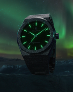 Paul Rich Frosted Star Dust II Silver Green — 43mm Automatic or Quartz Dress Watch