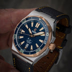 Ocean Crawler Bolt - Blue, Solid 18K Red Gold Bezel — 42mm Automatic Dive Watch
