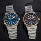 Ocean Crawler Bolt - Blue, Solid 18K Red Gold Bezel — 42mm Automatic Dive Watch