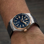 Ocean Crawler Bolt - Blue, Solid 18K Red Gold Bezel — 42mm Automatic Dive Watch