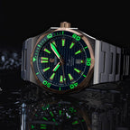 Ocean Crawler Bolt - Blue, Solid 18K Red Gold Bezel — 42mm Automatic Dive Watch
