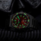 Ocean Crawler Bolt DLC - Red — 42mm Automatic Dive Watch