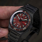 Ocean Crawler Bolt DLC - Red — 42mm Automatic Dive Watch