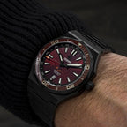Ocean Crawler Bolt DLC - Red — 42mm Automatic Dive Watch