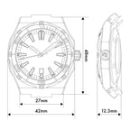 Ocean Crawler Bolt - Blue, Solid 18K Red Gold Bezel — 42mm Automatic Dive Watch