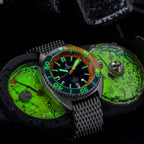 Ocean Crawler Core Diver - Blue/Orange — 44mm Automatic Dive Watch