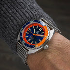 Ocean Crawler Core Diver - Blue/Orange — 44mm Automatic Dive Watch