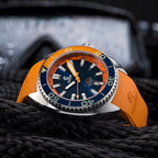 Ocean Crawler Core Diver - Blue/Orange — 44mm Automatic Dive Watch