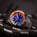 Ocean Crawler Core Diver - Blue/Orange DLC — 44mm Automatic Dive Watch
