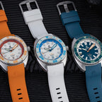 Ocean Crawler Core Diver - Spring Time - Full Lume Orange — 44mm Automatic Dive Watch