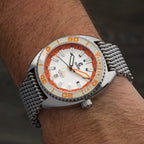 Ocean Crawler Core Diver - Spring Time - Full Lume Orange — 44mm Automatic Dive Watch