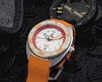 Ocean Crawler Core Diver - Spring Time - Full Lume Orange — 44mm Automatic Dive Watch