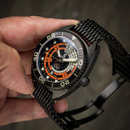 Ocean Crawler Decompression Timer Core Diver - Black DLC — 44mm Automatic Dive Watch