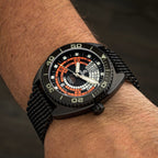 Ocean Crawler Decompression Timer Core Diver - Black DLC — 44mm Automatic Dive Watch