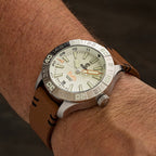 Ocean Crawler Dream Diver 2025 - Coastal Frost White — 41mm Automatic Dive Watch