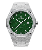 Paul Rich Frosted Star Dust II Silver Green — 43mm Automatic or Quartz Dress Watch